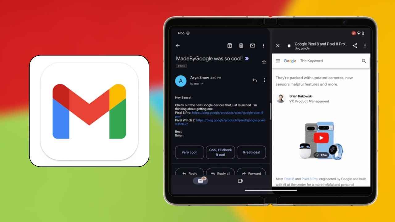 Gmail on large-screen Android devices gets split screen feature: Here’s how it works