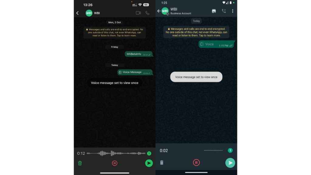 WhatsApp view-once voice notes