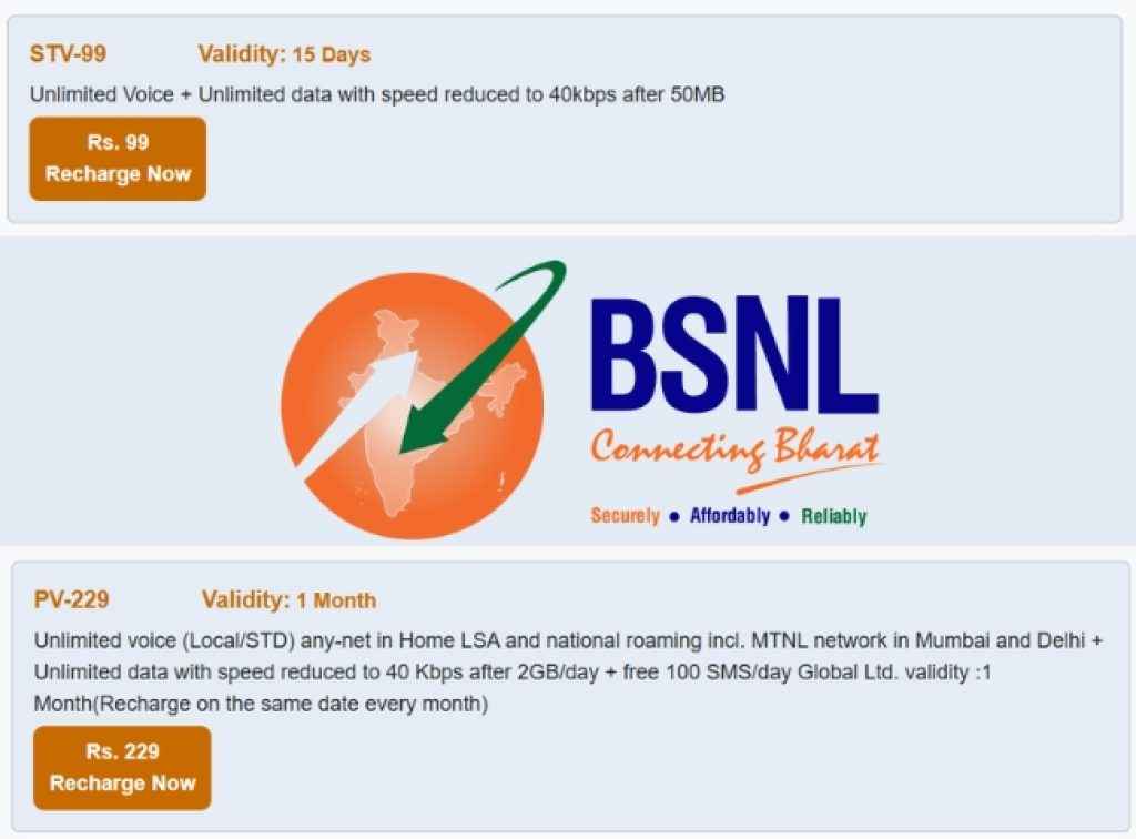 BSNL 4G  best prepaid plan