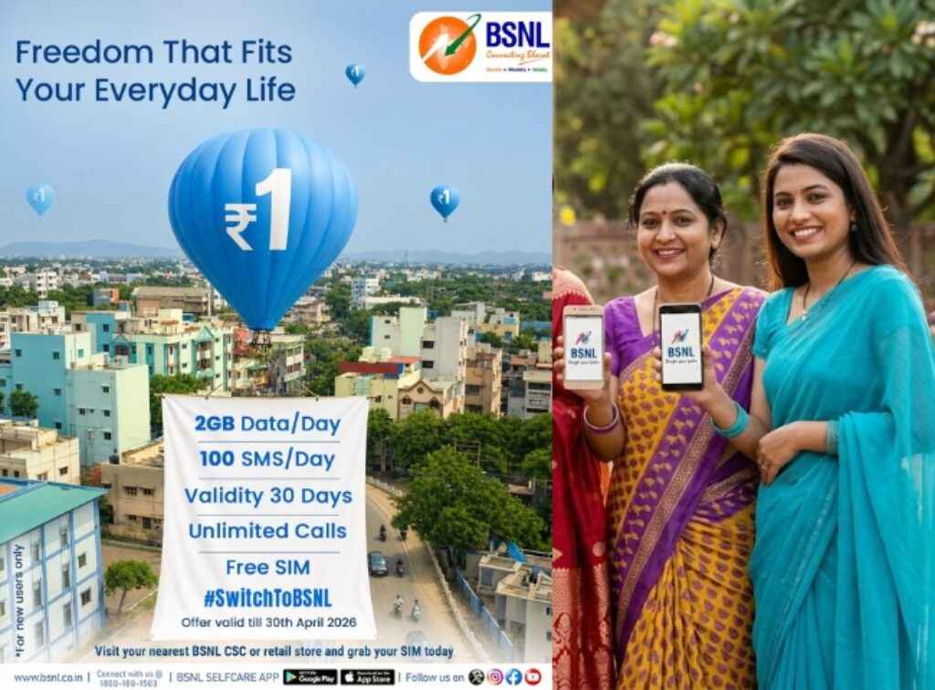 BSNL Offer Rs 1 prepaid plan
