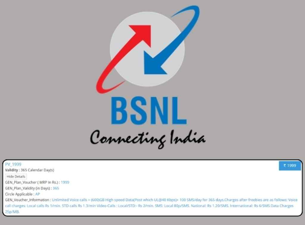 BSNL One Year Plan