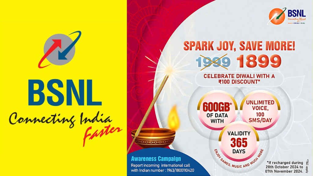 BSNL PV_1899 Prepaid Plan Diwali offer