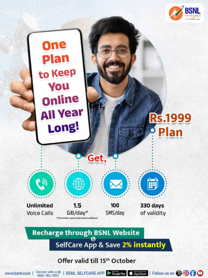 BSNL Rs. 1999 Recharge Plan Details
