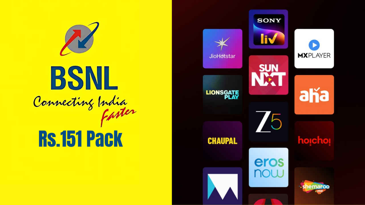 BSNL 151 Pack: ಬರೋಬ್ಬರಿ 25 ಕ್ಕಿಂತ ಹೆಚ್ಚು OTT ಮತ್ತು 450 ಕ್ಕಿಂತ ಹೆಚ್ಚು ಲೈವ್ ಟಿವಿ ಚಾನಲ್ ಲಭ್ಯ!
