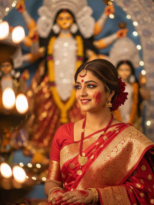 Durga puja 2025 trend How to create 4K portrait images with Gemini Nano Banana AI