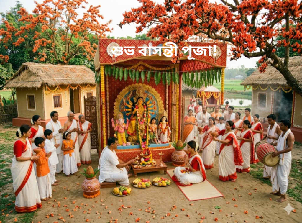 Basanti Puja 2026 Wishes in Bengali Messages And Greetings To Share On WhatsApp