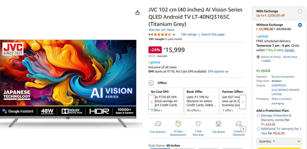 40 Inch QLED Smart TV