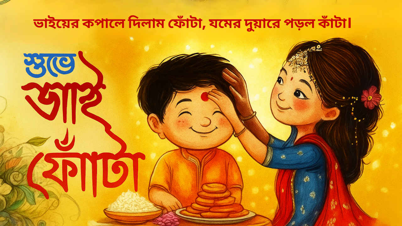 Bhai Phota 2025 Wishes in Bengali: ভাইয়ের এবং বোনের শুভ কামনার জন্য পাঠিয়ে দিন ভাইফোঁটার শুভেচ্ছা