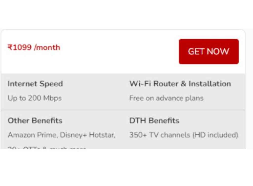 Bharti Airtel Rs 1099 Plan