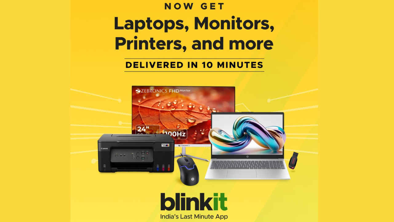 You can get new laptops, printers and monitors within 10 minutes from Blinkit: All details