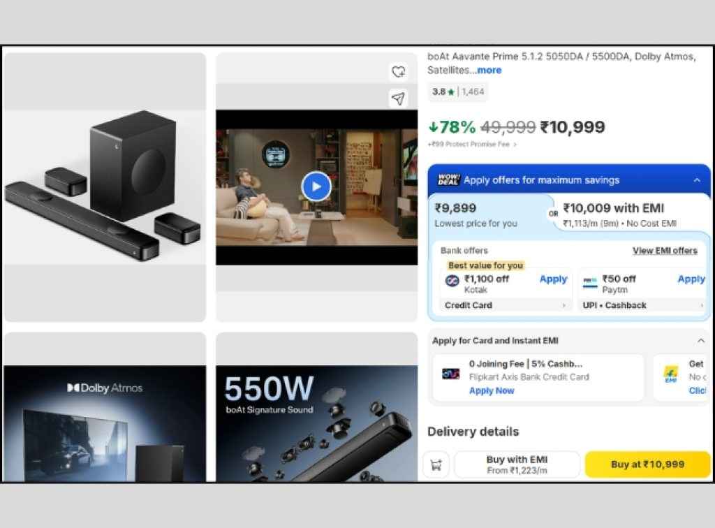 Boat 5.1.2 Dolby Atmos soundbar deal