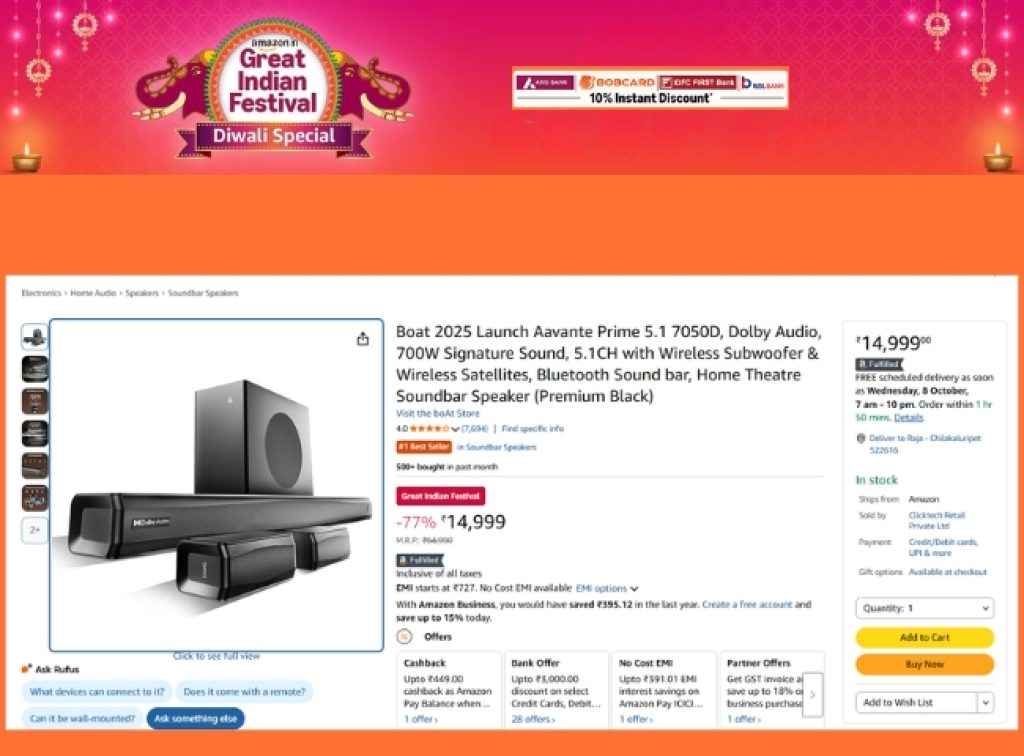 Boat 700W Dolby Soundbar