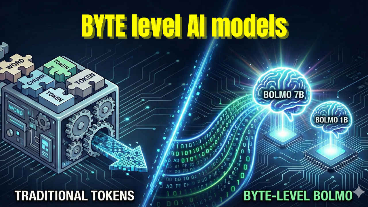 World’s 1st byte-level AI models: Bolmo 7B and 1B explained, how are they different