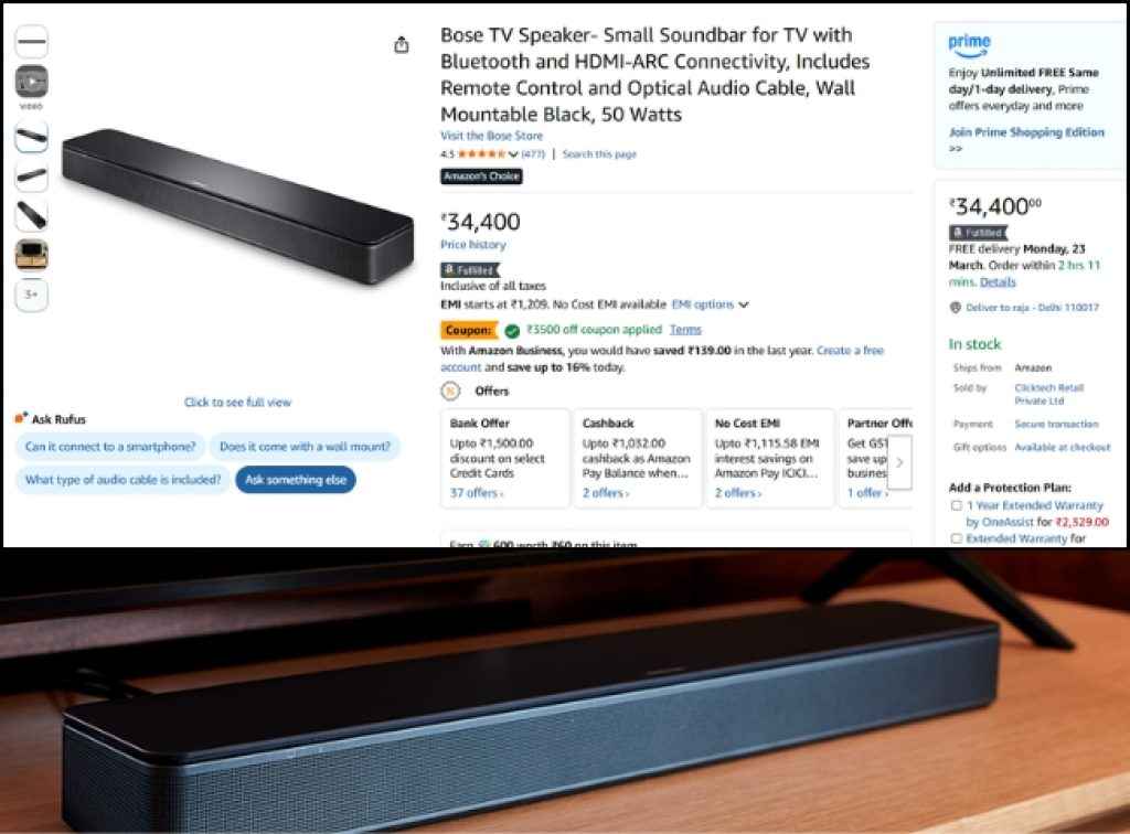 Bose Mini Soundbar deal on amazon