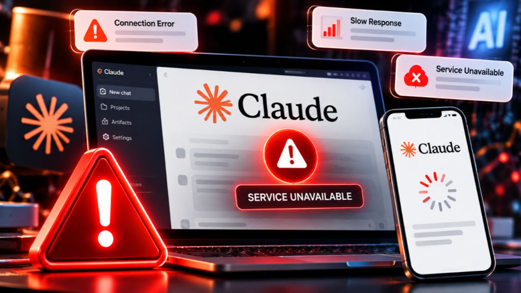 Claude down unable to authenticate error message pops up in App And code