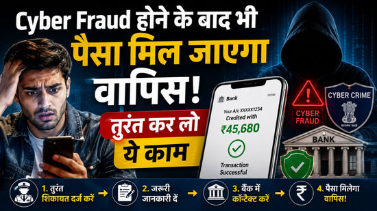 Cyber Fraud होने के बाद भी पैसा मिल जाएगा वापिस! तुरंत कर लो ये काम