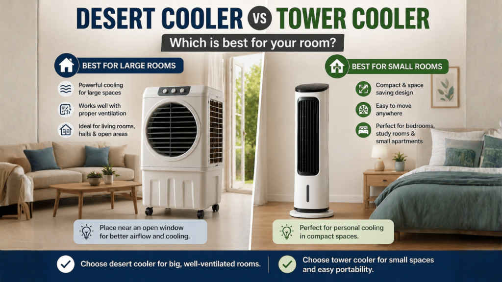 Desert cooler vs tower cooler Which is best for your room