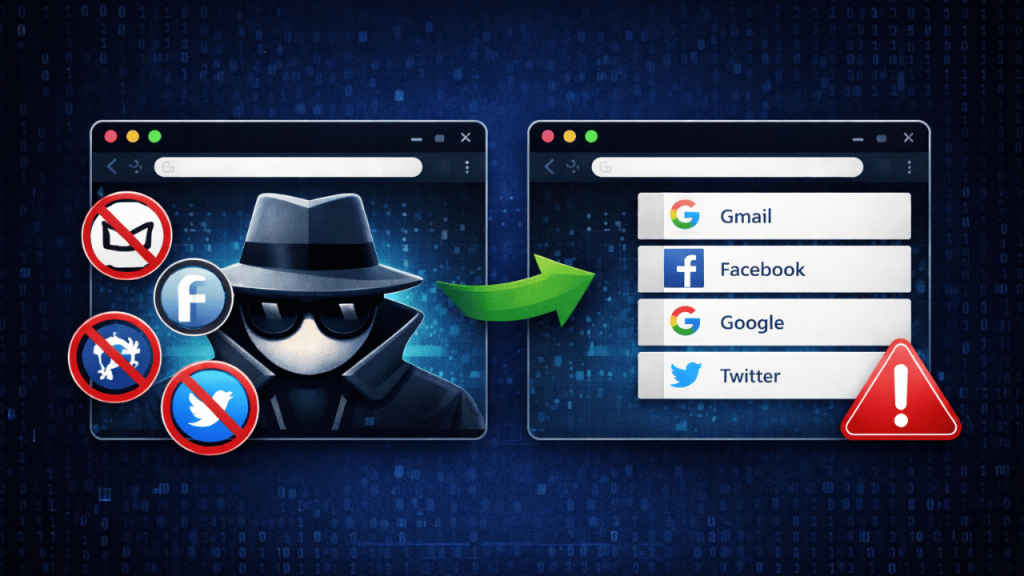 Do not log in to any of your accounts while searching in incognito mode