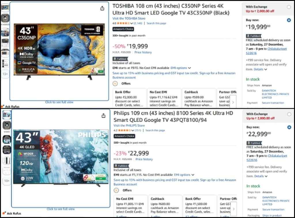 Dolby Vision Atmos Smart Tv Deals on amazon