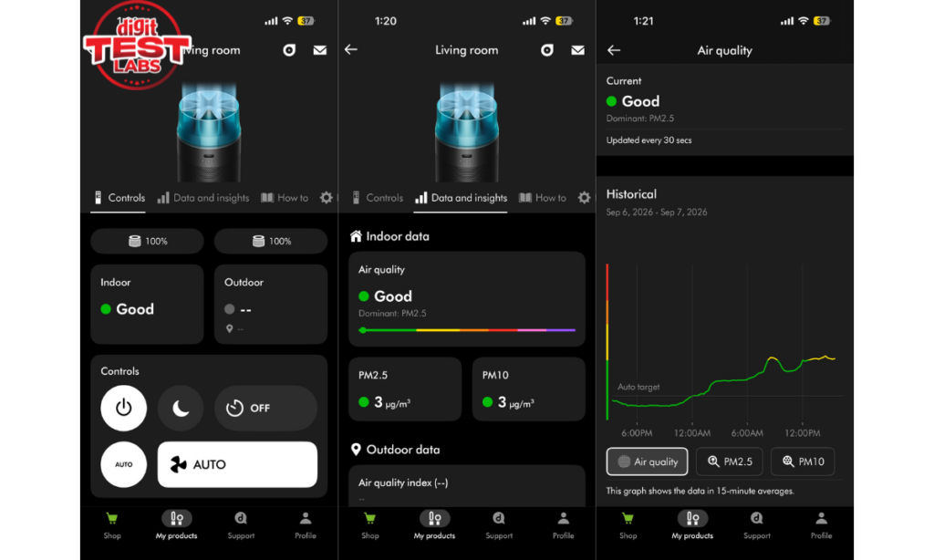 Dyson app UI