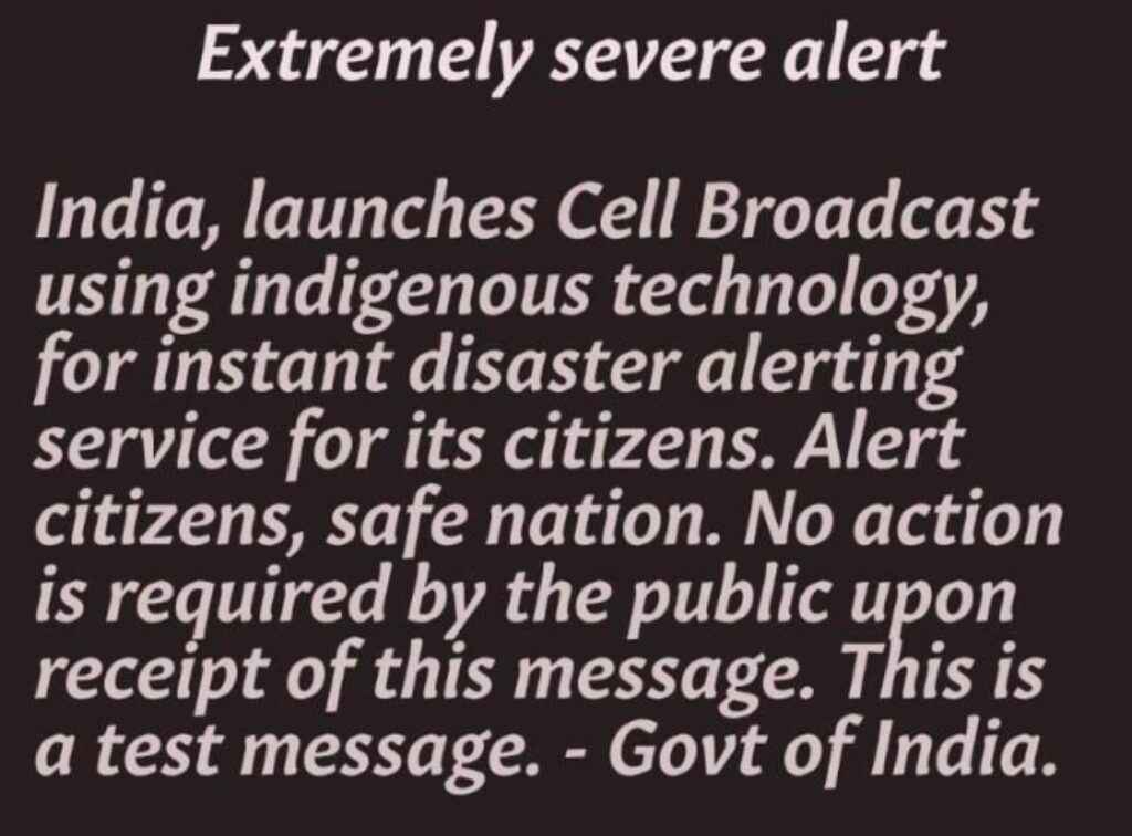 Emergency Alert System India, Extremely Severe Alert Malayalam