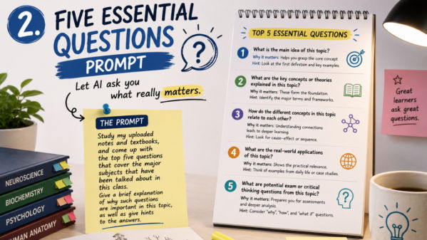 Study Notes Prompt 3 NotebookLM prompts every student should use to study smarter