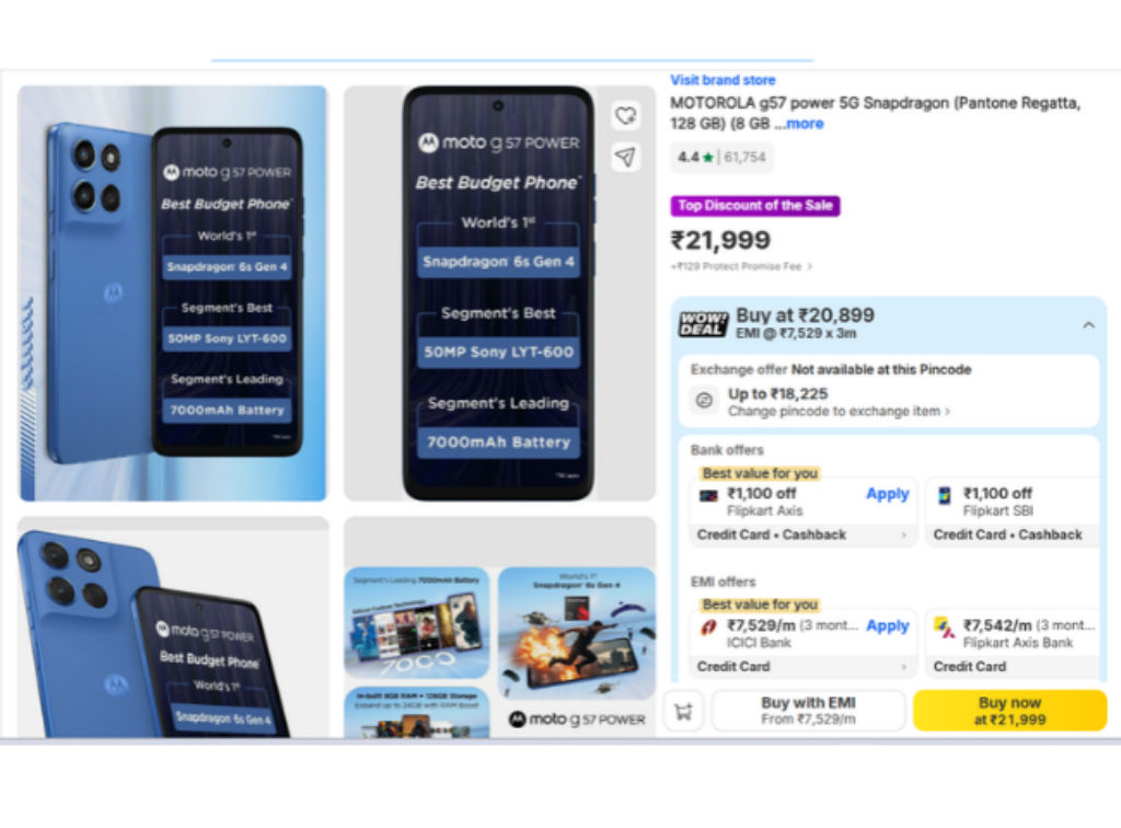 Flipkart Diwali Sale 2026 announced Motorola G57 Power 5G Phone gets lowest price