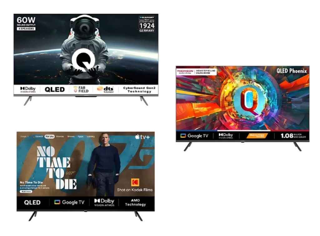 Flipkart GOAT sale best 55 inch QLED smart tv deals