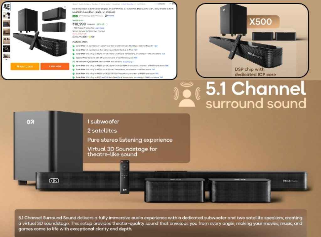 Flipkart Sale 5.1 Dolby Soundbar
