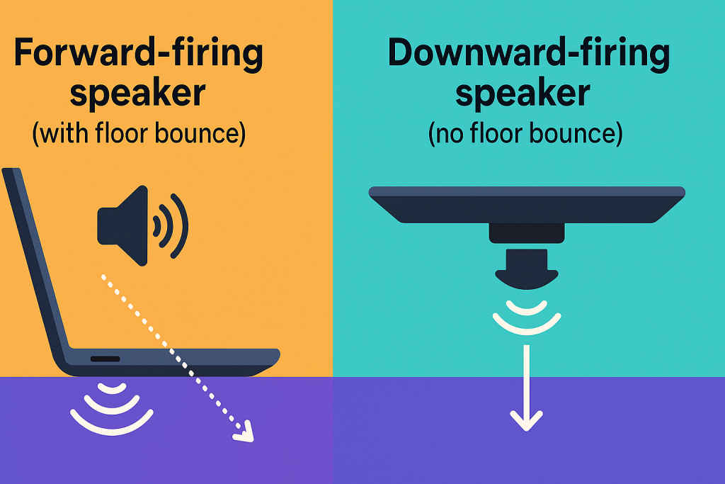 Forward firing vs downward firing speakers