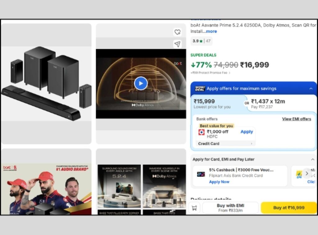 GOAT Sale Boat 5.2.4 Dolby Atmos soundbar deal