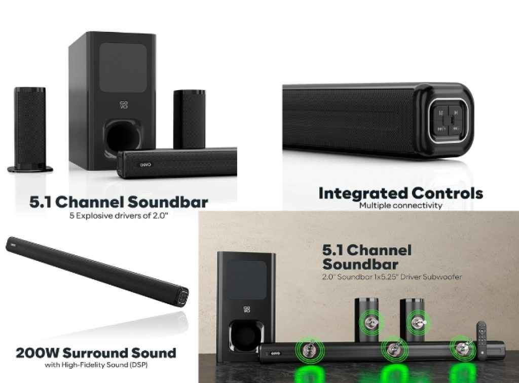GOVO 200W 5.1 Soundbar