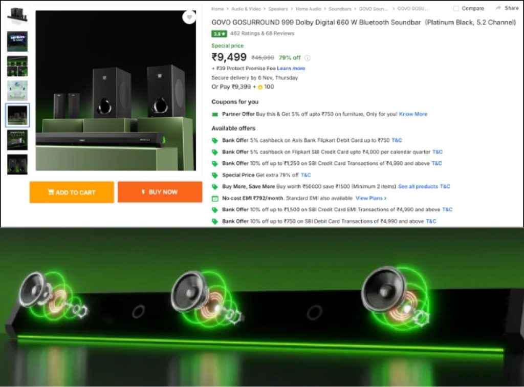 GOVO Dolby Soundbar Flipkart Deal