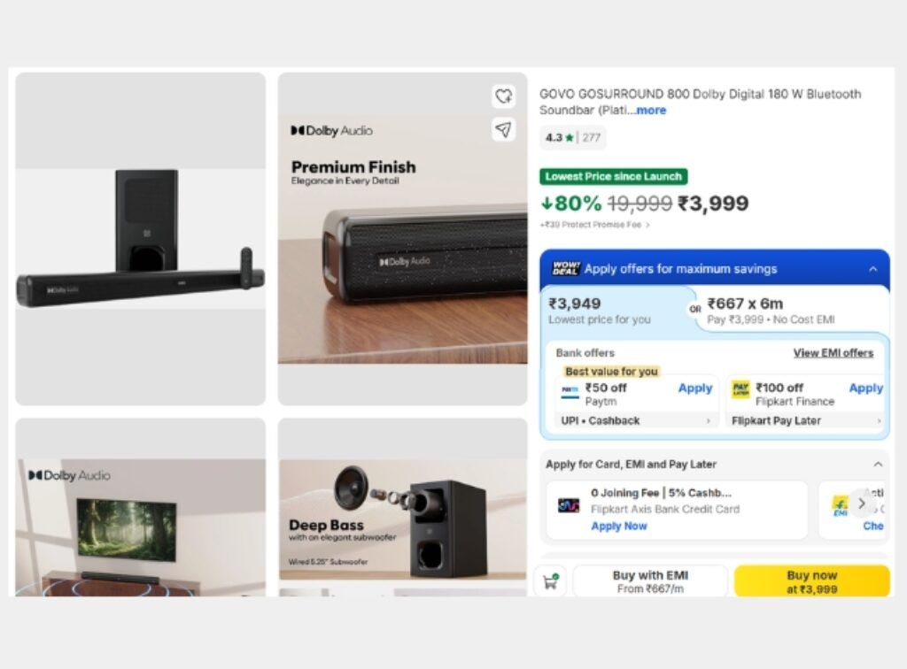 GOVO Dolby Soundbar OFFER