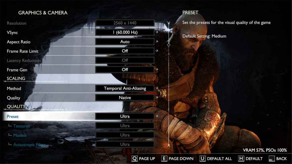 God of War Ragnarök Graphics Settings
