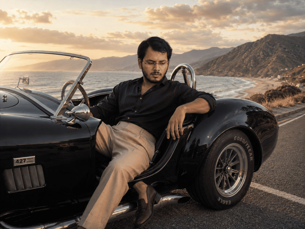 Golden hour car photos via ChatGPT prompt 1