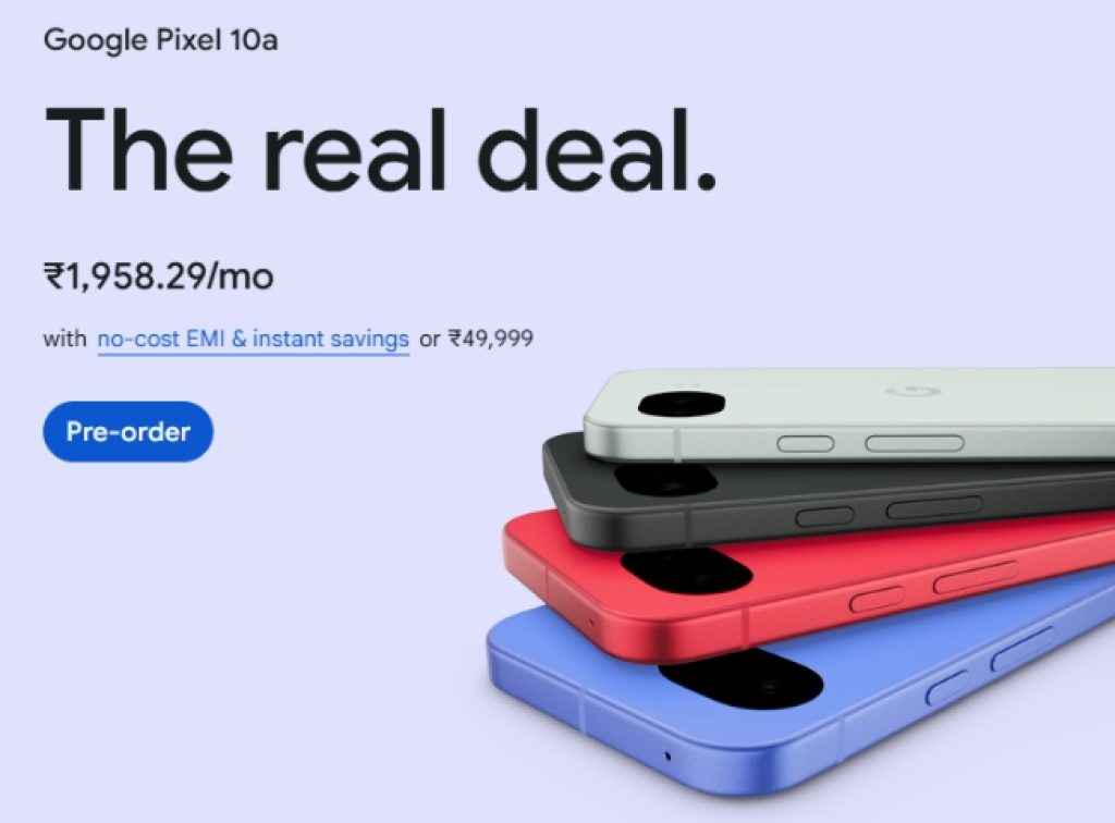 Google Pixel 10a Price in india