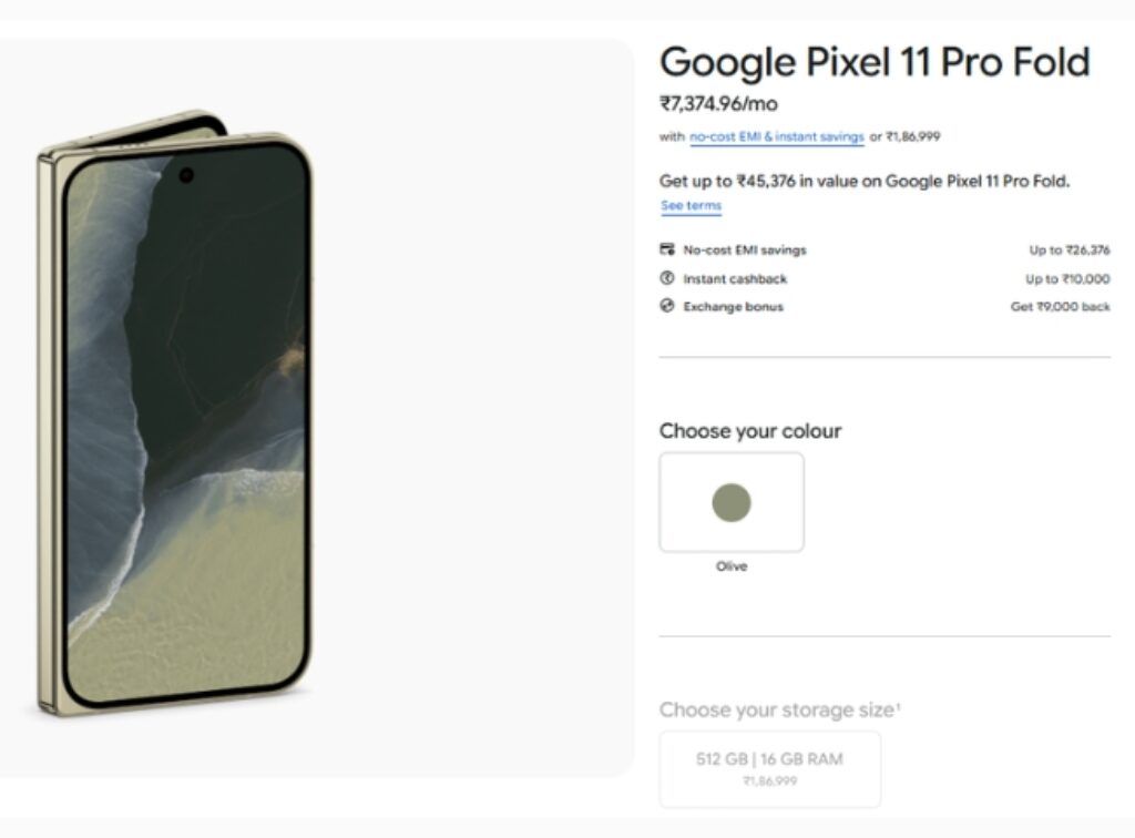 Google Pixel 11 Pro Fold price and features