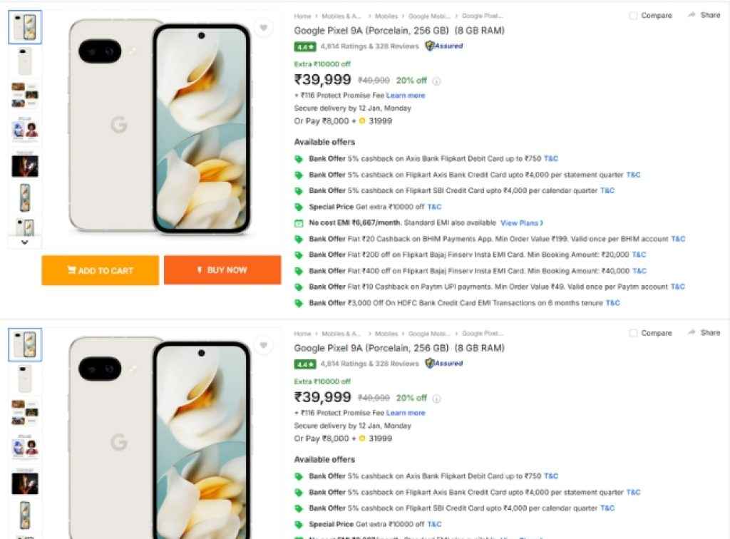 Google Pixel 9A Deal on Flipkart