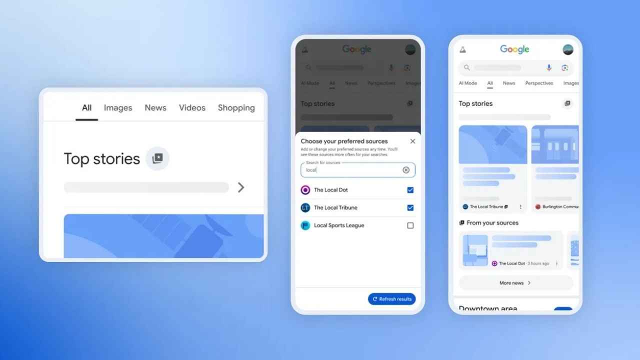 Google now allow users to choose their preferred news sources in Search: How to use it