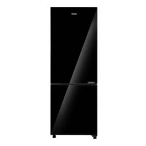 Haier 265L Bottom Mount Refrigerator Black Glass 2 Star