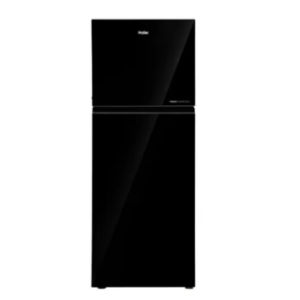 Haier 268L Frost Free Double Door Refrigerator Black Glass 2 Star