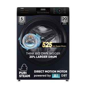 Haier 9 Kg 5 Star Fully Automatic Front Load (EFL90-DM14IBIEBK)