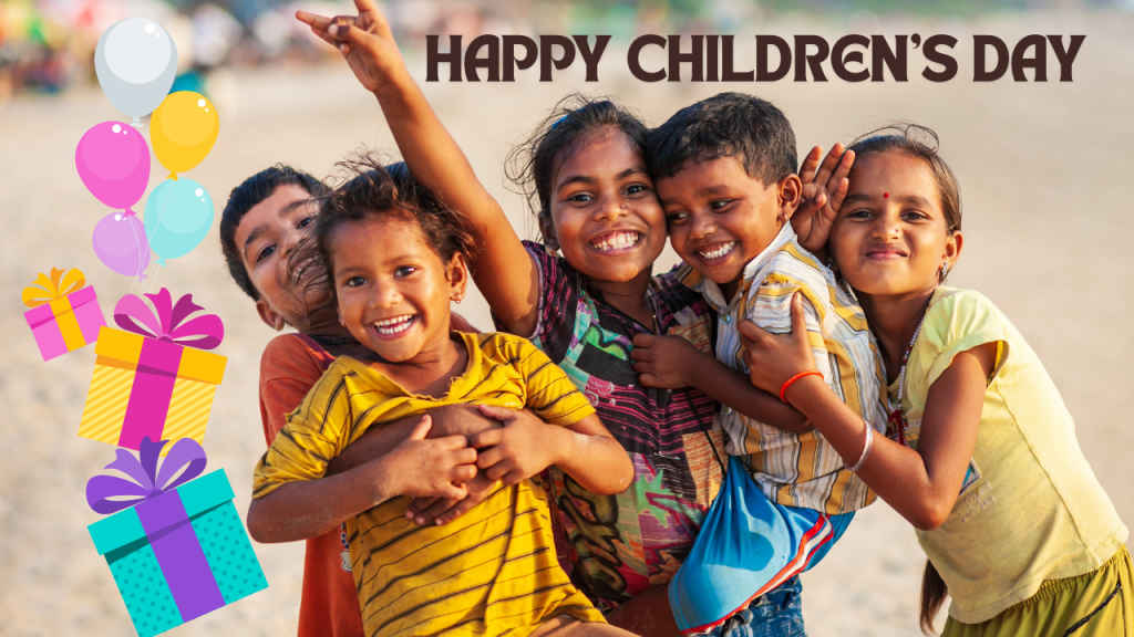 Happy Childrens day 2024 wishes in Bengali How to send Images GIF message video on whatsapp