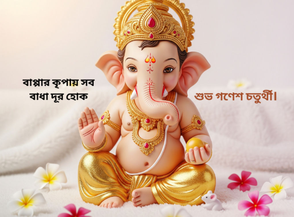 Happy Ganesh Chaturthi 2026 wishes Bengali message quotes and WhatsApp status to share
