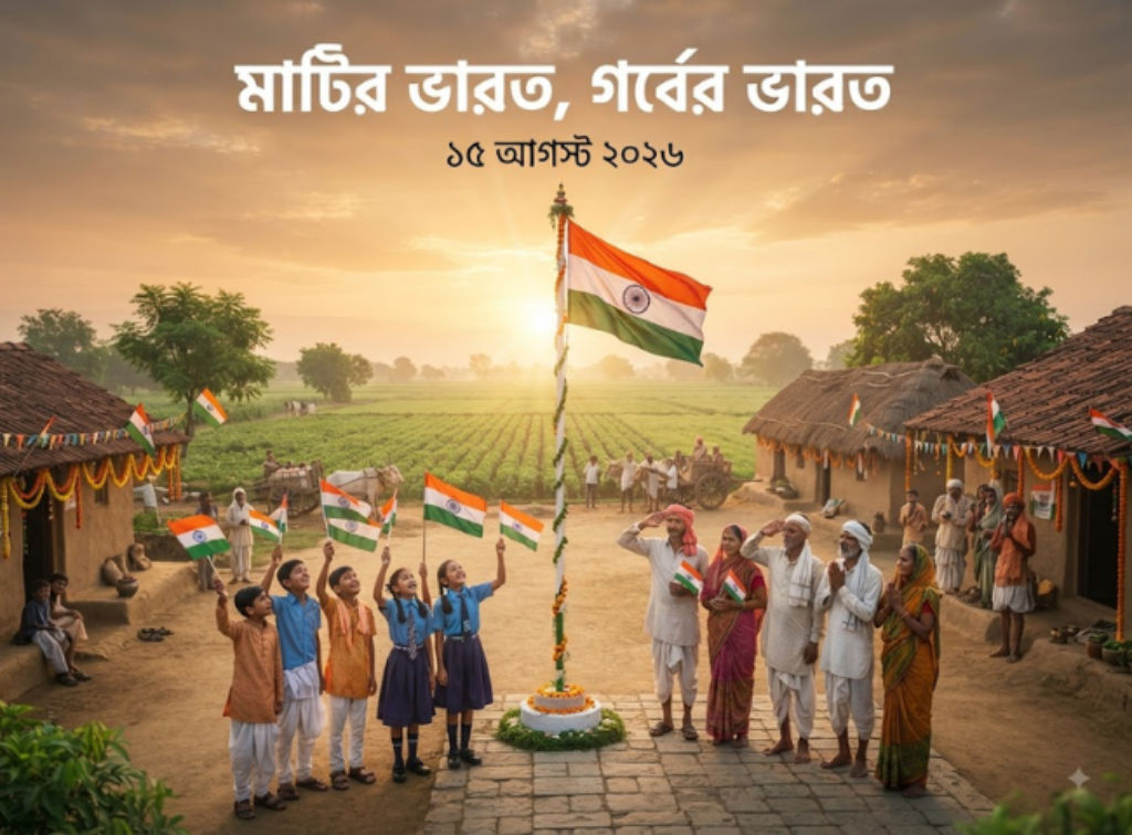 Happy Independence Day 2026 Wishes Bengali quote greetings WhatsApp message image Instagram Facebook status