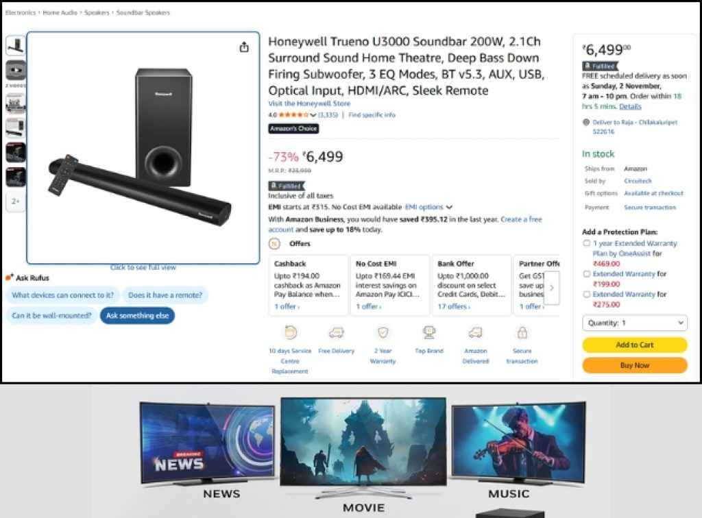 Honeywell 200W Soundbar Deal