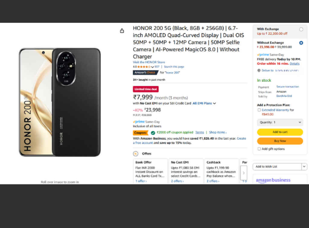 Honor 200 5G Price deals