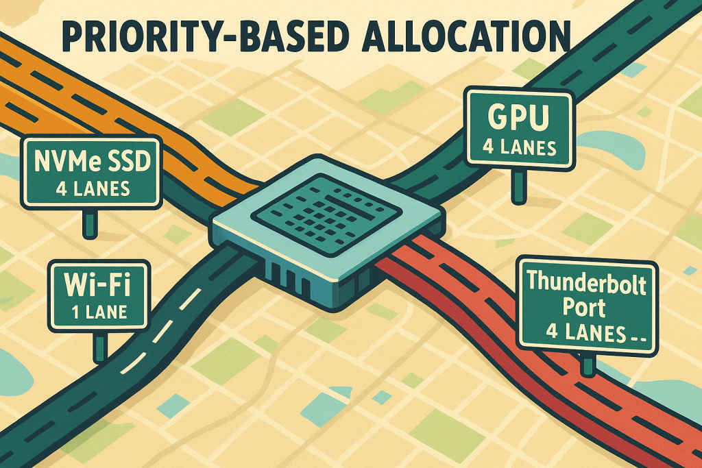 How PCIe lanes are allocated in laptops
