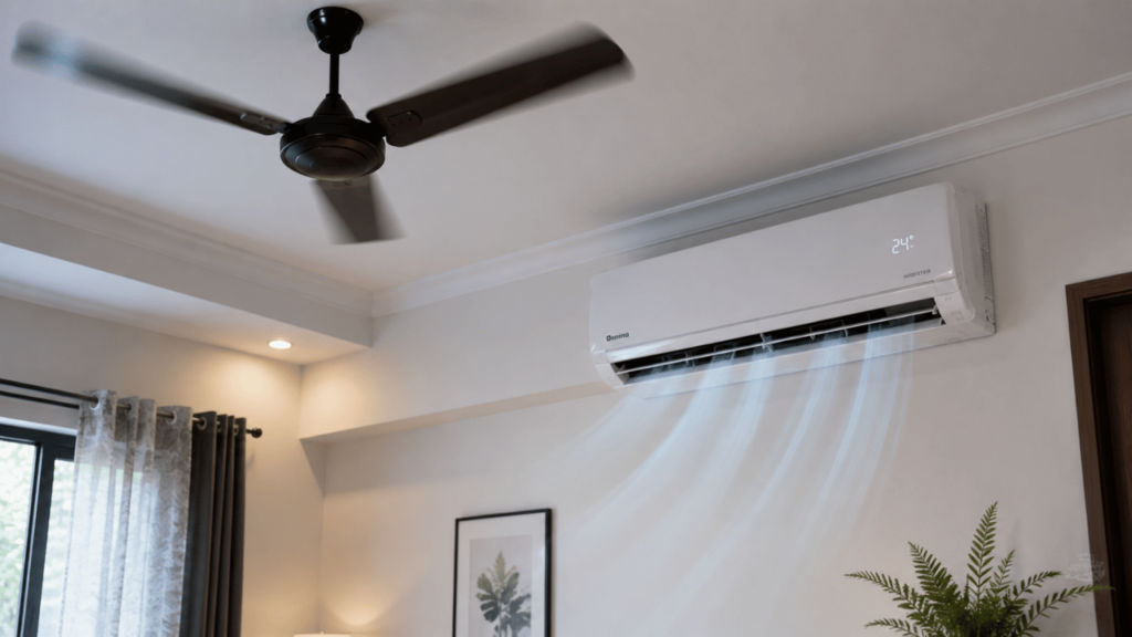 How a ceiling fan helps reduce your AC bills